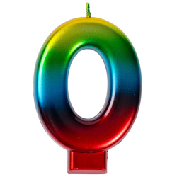 Свечи-цифры Радуга 8 см