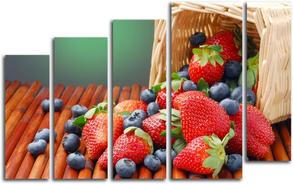 Модульная картина "Лесные ягоды"