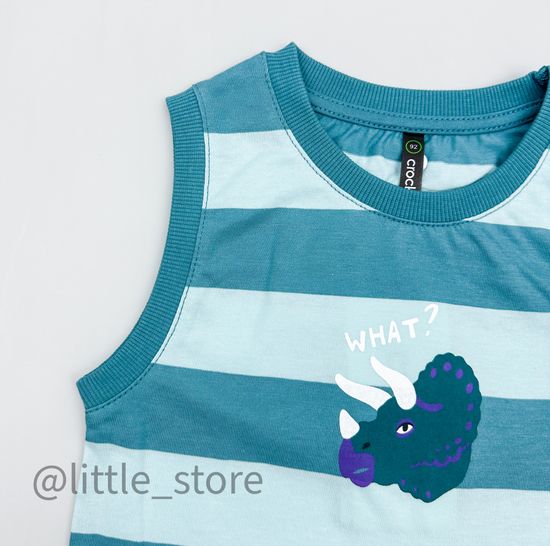 Майка хлопковая "Мир динозавров" полоска