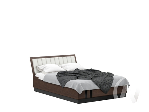 Кровать 1;6 с ортопедом Спальня Магнолия (орех/дерево)