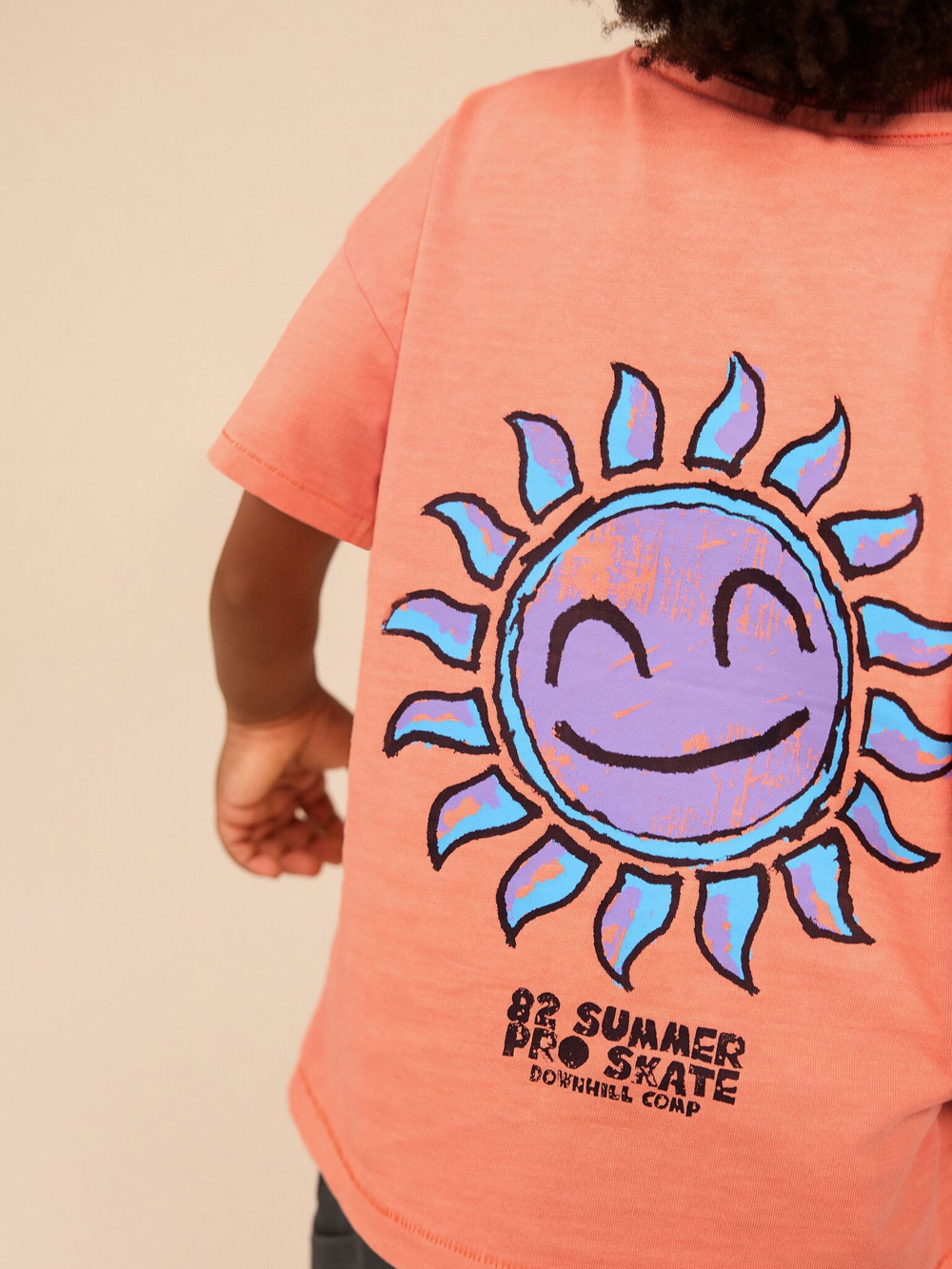 Футболка и шорты в комплекте для мальчика Next E63-610, Персиковый, Черный