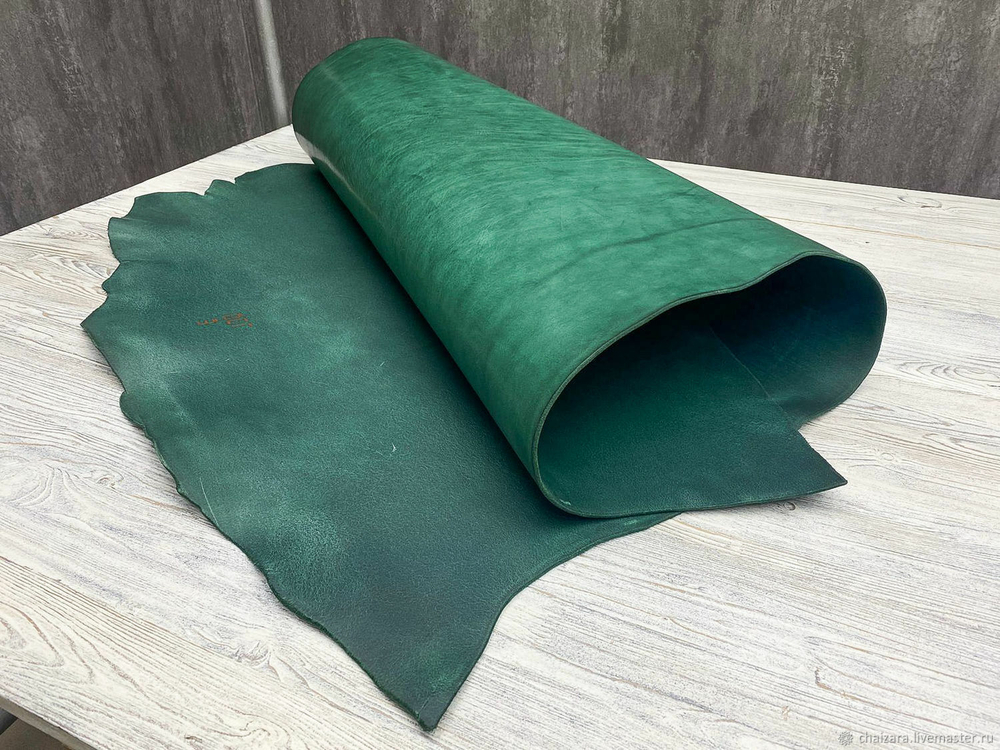 Ременная кожа Missouri MS05 (3,3-3,5 мм), цв. Изумрудный