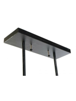 Потолочный светильник DKD Home Decor Стеклянный Чёрный Коричневый Алюминий (50 x 8 x 21 cm)