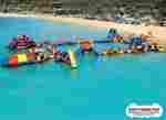 Коммерческий надувной аквапарк на воде «Три стихии» 36×25×4 м