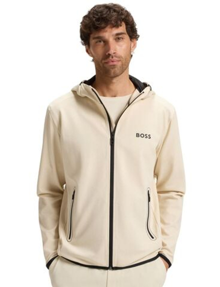 Мужская теннисная кофта BOSS Sicon TOC Zip-Up - open white