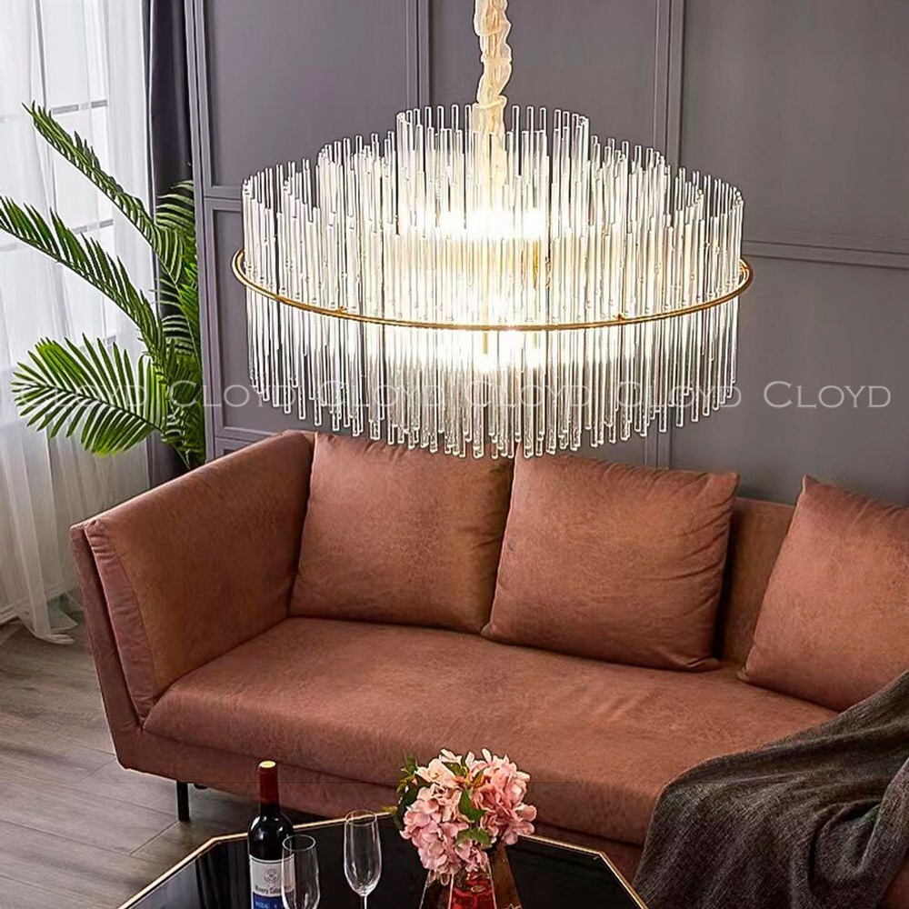 Люстра Cloyd VACOMBE-B C17 / Ø80 см - латунь (арт.10838)