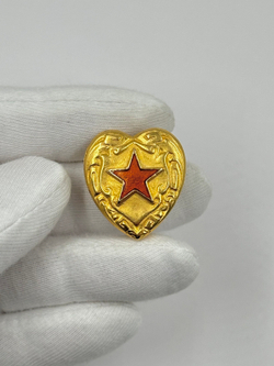 Накладка на пуговицу Сердце со звездой