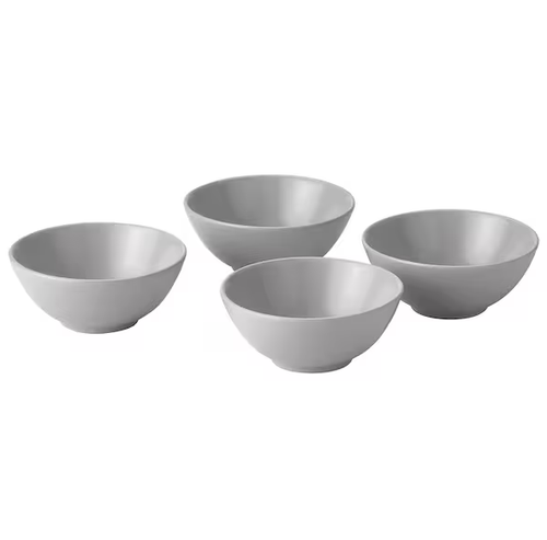 ФЭРГКЛАР FARGKLAR Набор мисок 16 см 4 шт, светло-серый