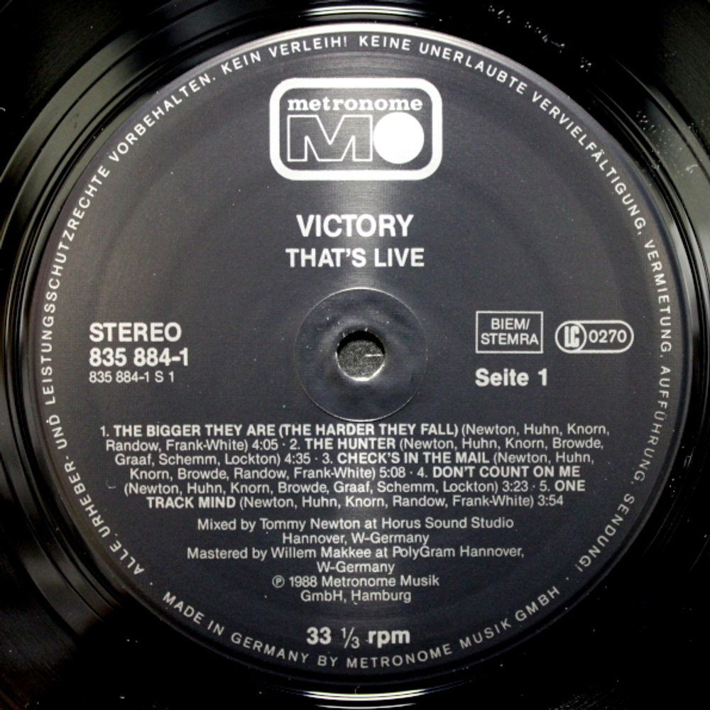 Victory / That's Live (LP)