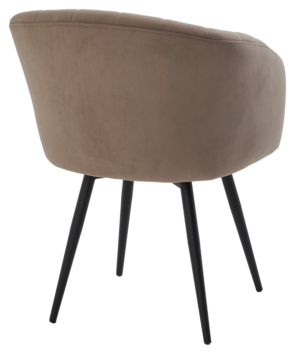 Стул М-City DISAUR Мишель поворотный на поворотный на 360 градусов, B5 Капучино, Велюр, Черный каркас