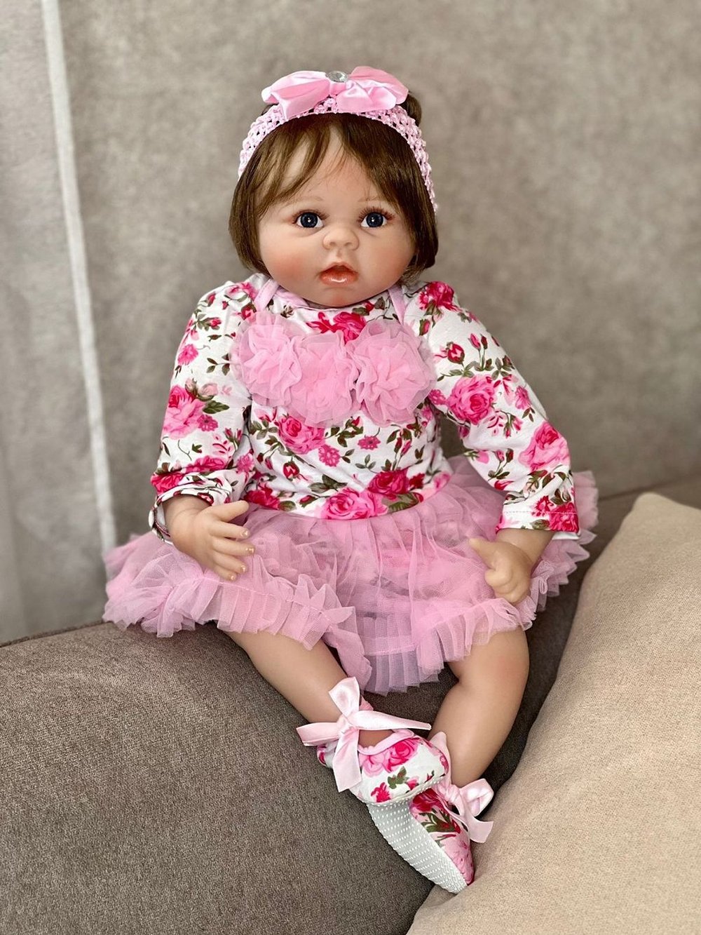 Кукла Реборн мягконабивная 55см в пакете (FA-184)