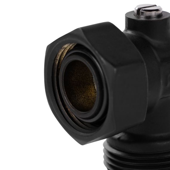 Набор нижнего подключения Royal Thermo угловой раздельный 3/4х3/4ЕК (черный) — (3)