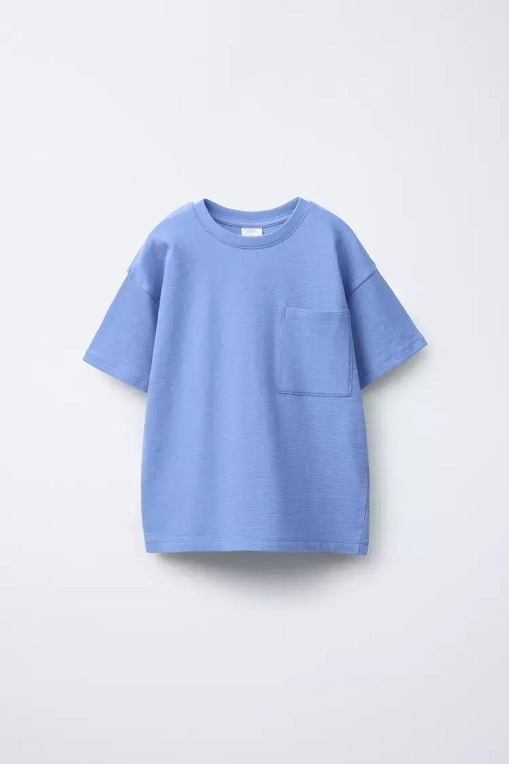 ZARA ОДНОТОННАЯ ПИЖАМА С ФУТБОЛКОЙ И ШОРТАМИ, СИНИЙ