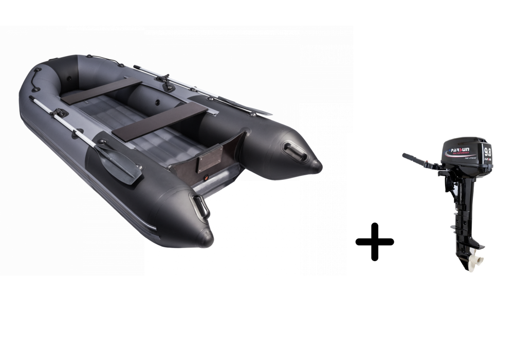 Таймень NX 3200 НДНД графит-черный + PARSUN T 9.8 BMS (комплект лодка + мотор)