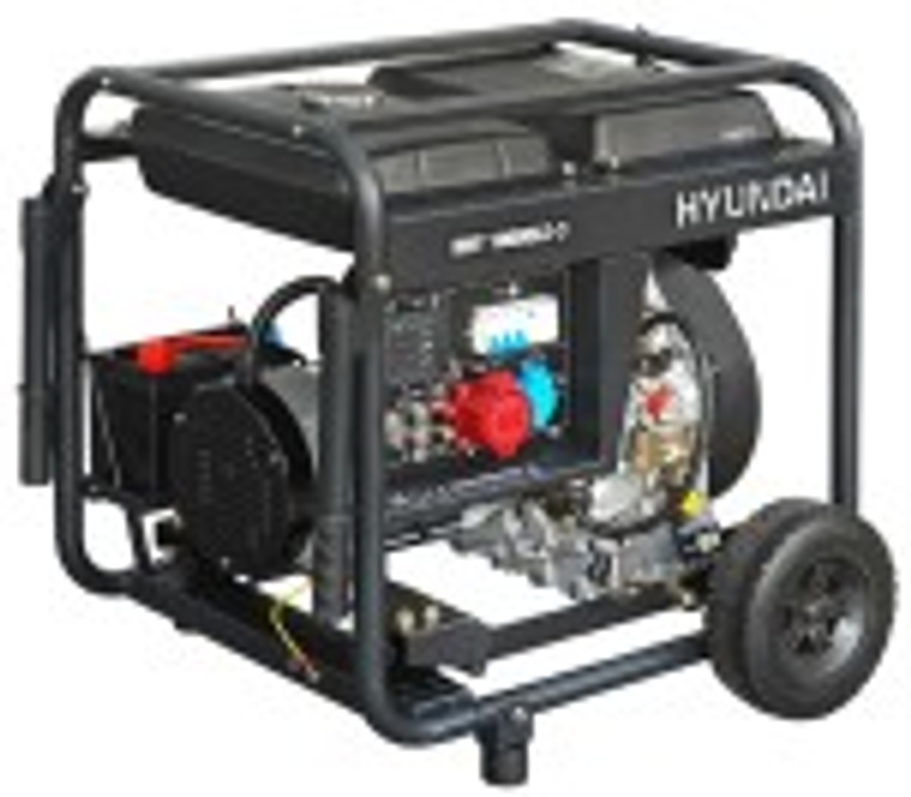 Электростанция дизельная с воздушным охлаждением HYUNDAI DHY 10000LE-3 открытая