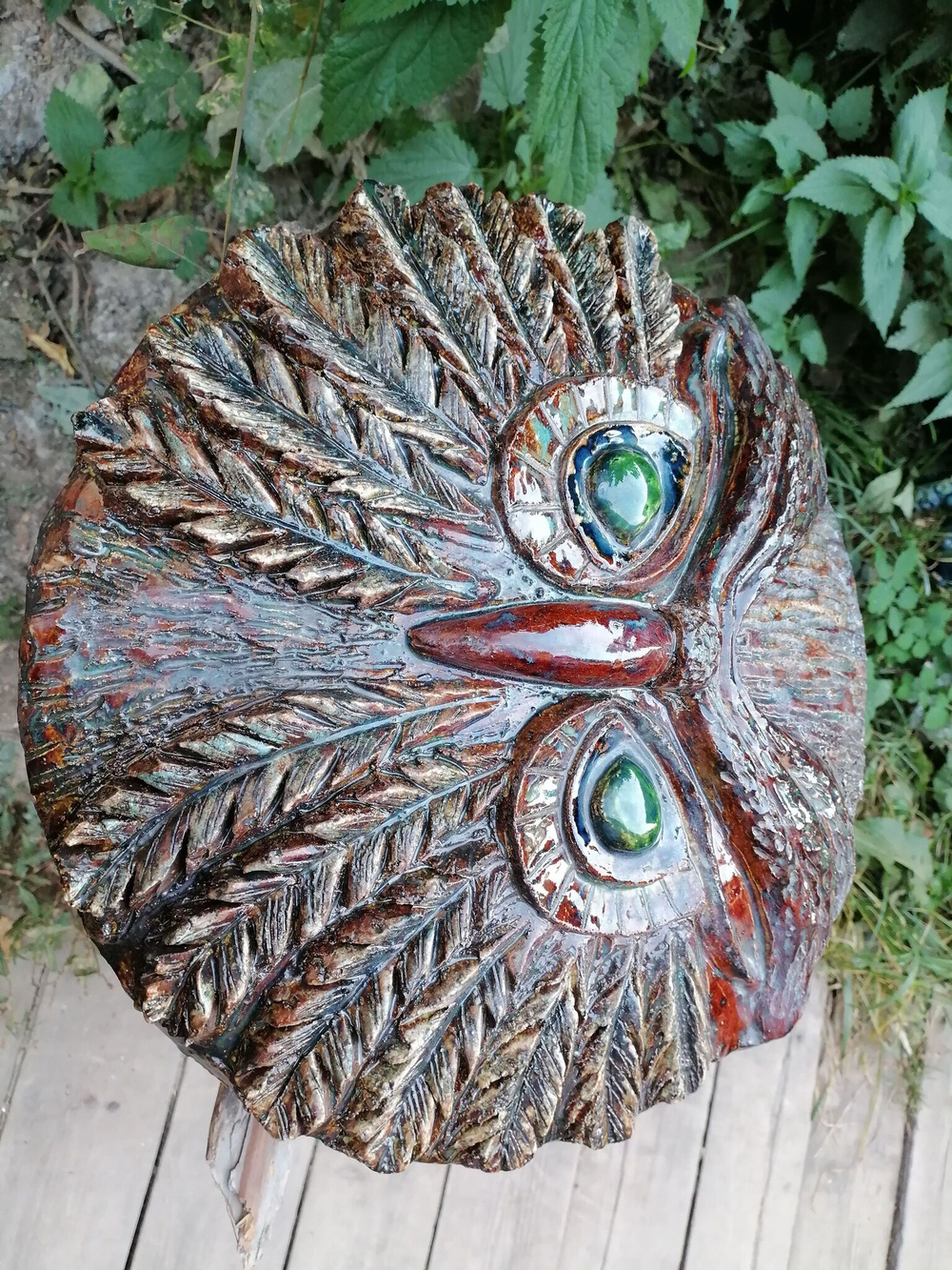 панно керамическое Сова.