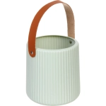 Ваза из пластика «Адель» 14*14,5см полоска, цвет салатовый