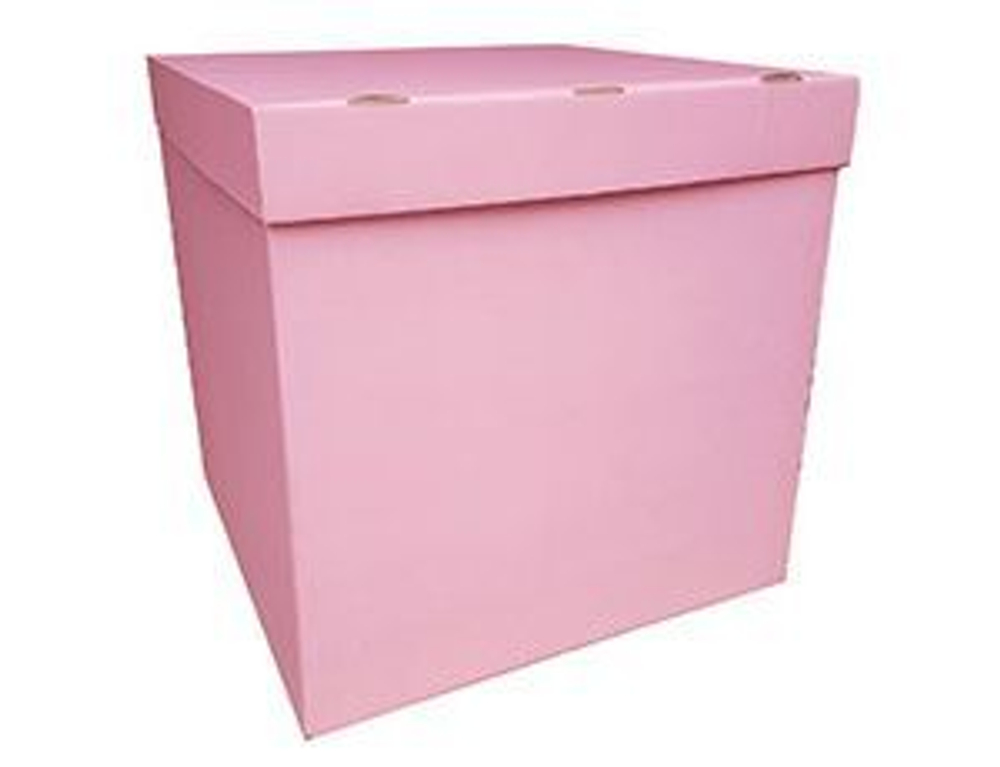 Розовая коробка на 15 гелиевых шаров
