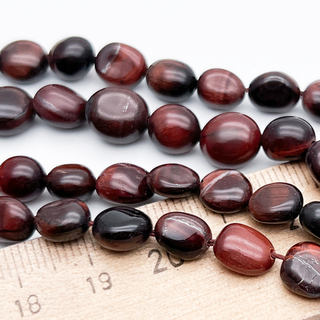 Бычий глаз бусины, галтовка, размер около 6-8 мм, цена за нить 38 см