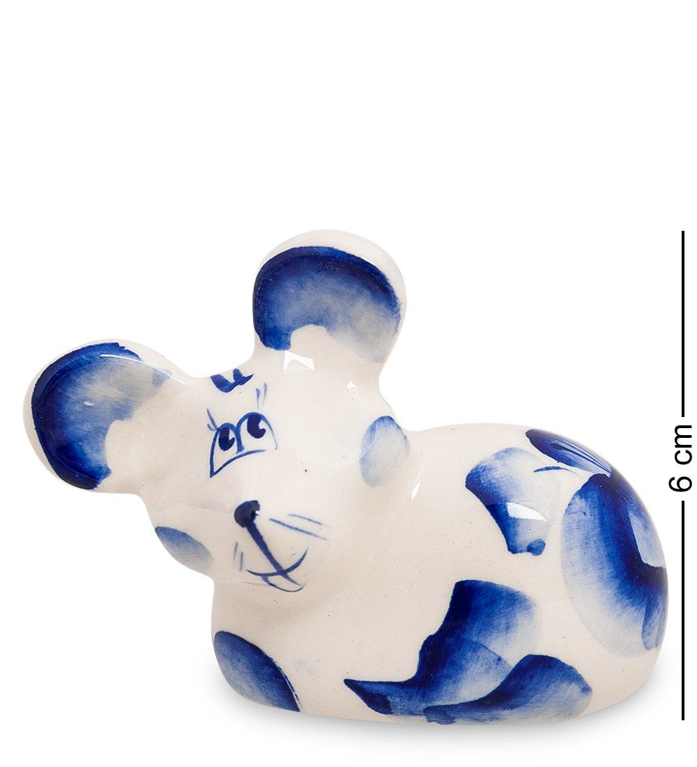 ГЛ- 321 Фигурка «Мышонок» бол. (Гжельский фарфор)