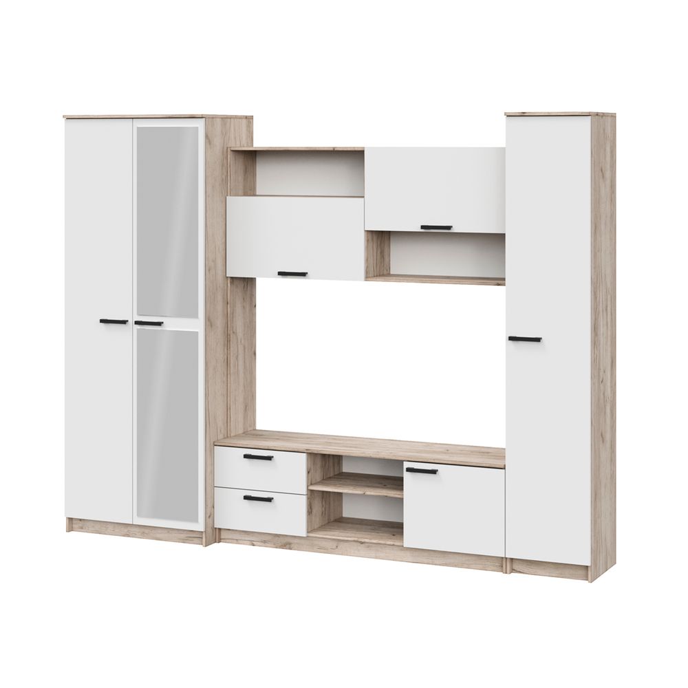 Комплект гостиной Марта-12 (дуб крафт серый/Белый), Интерьер Центр, г.Пенза