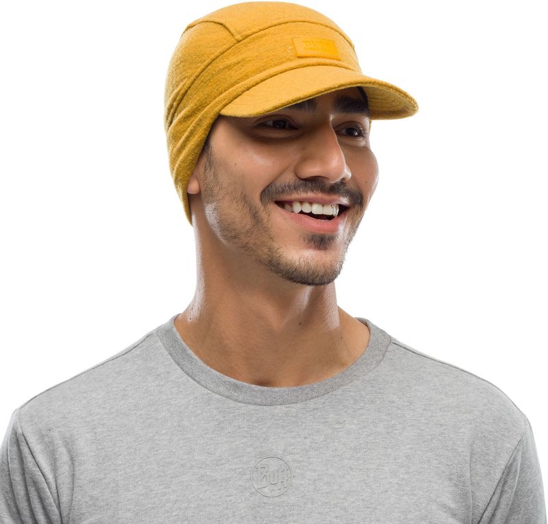 Зимняя шерстяная кепка Buff Wool Fleece Pack Cap Ochre Фото 2