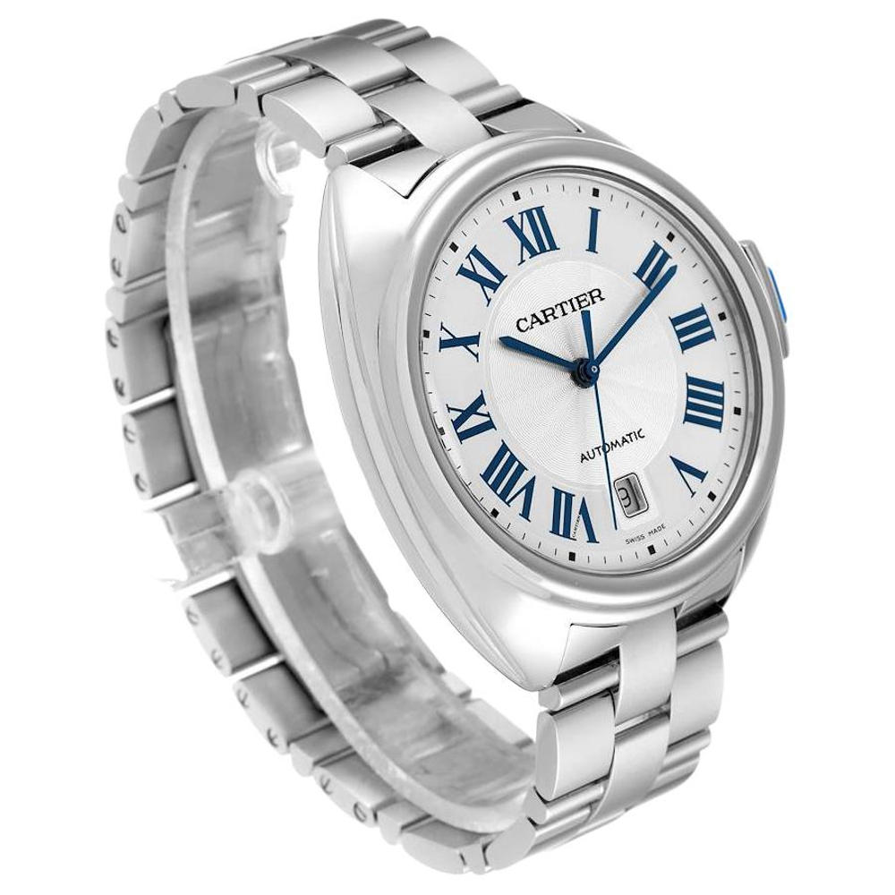 CARTIER Key Collection Automatic Mechanical Movement Men"s Watches Watch 40mm White Dial Stainless Steel Case