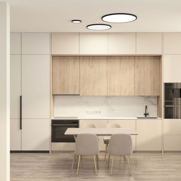 Потолочный светодиодный светильник Denkirs Thin DK6520-BK