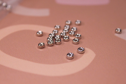 Бусина-спейсер 2 мм отверстие серебро