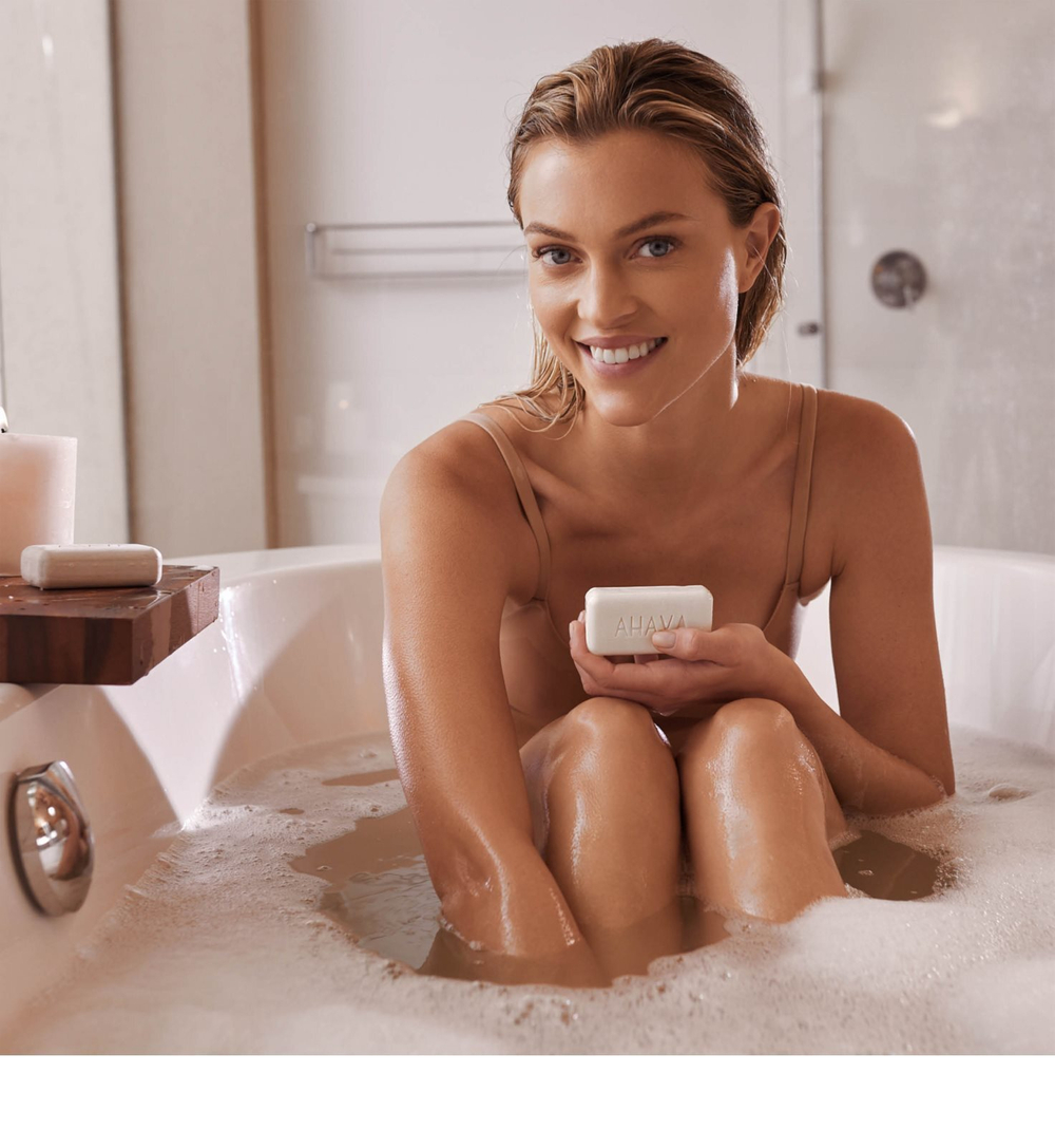 AHAVA Dead Sea Salt - Увлажняющее мыло с солью Мертвого моря /   100  g  / GTIN 697045153053