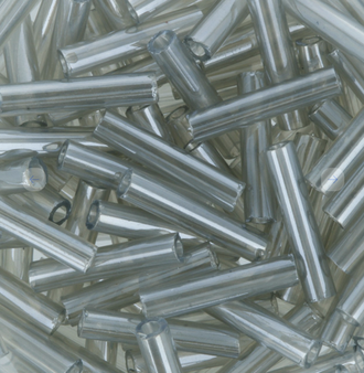 Бисер Япония "TOHO" СТЕКЛЯРУС (BUGLE) №3 9 мм 5 х 5 г №0150 серый/перл