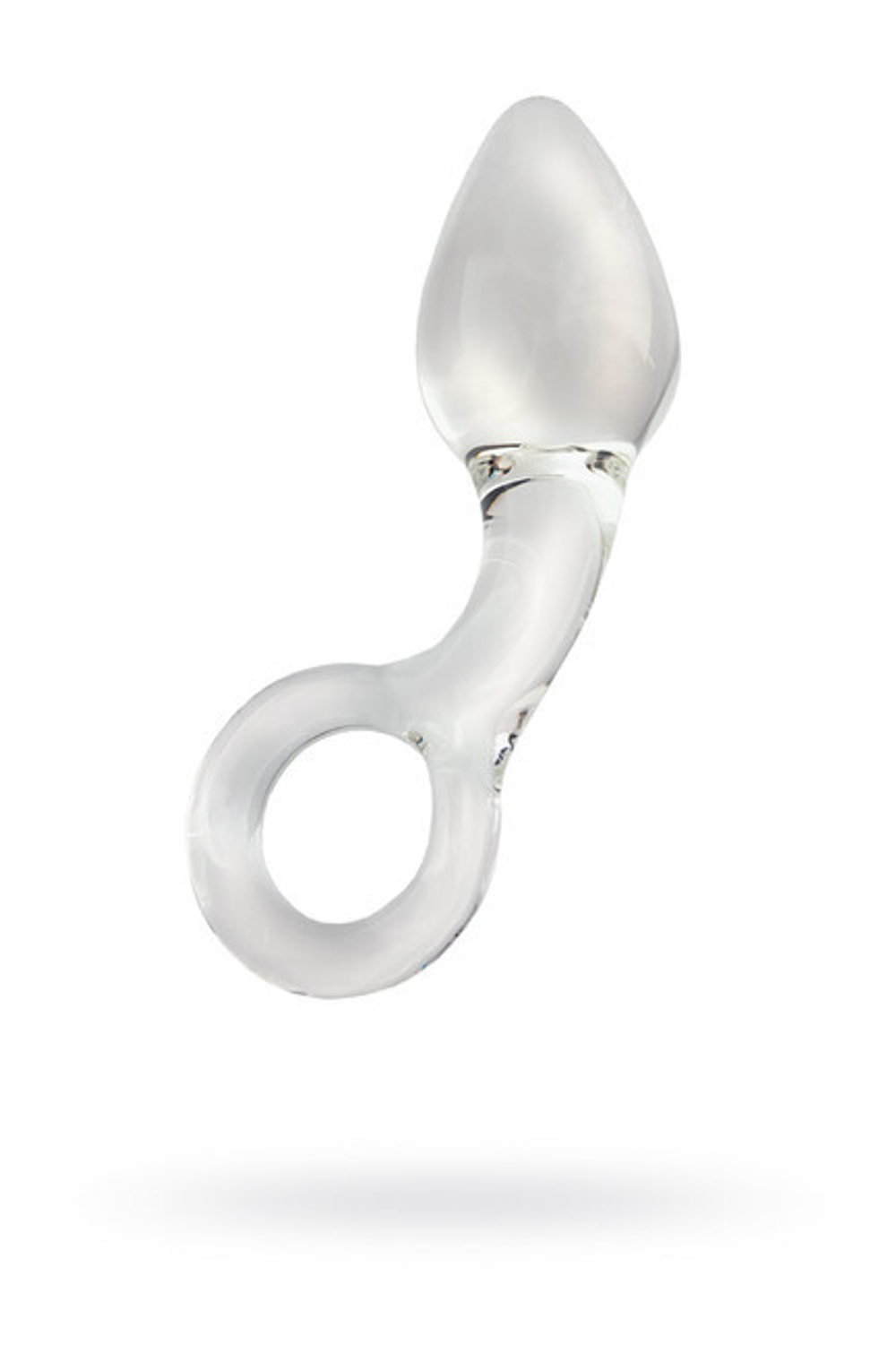Анальная втулка из стекла с кольцом (Цвет: прозрачный)