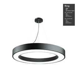 Светильник LED ЭРА Geometria SPO-134-B-40K-056 Ring 56Вт 4000К 4200Лм IP40 800*800*80 черный подвесной | Декоративные светильники Geometria