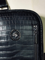 Сумка-мессенджер из кожи крокодила