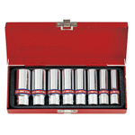 Набор глубоких торцевых головок 3/8&quot;, шестигранные, 3/8&quot;-13/16&quot;, 8 предметов KING TONY 3508SR