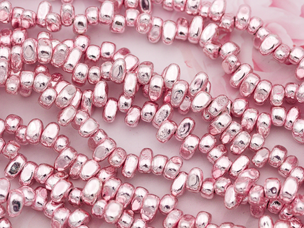 Нить гематитовых бусин, галтовка 5мм