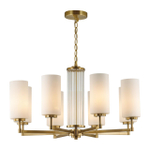 4990/8 HALL ODL23 637 матов. золотой/белый/стекло Люстра E27 8*40W KASALI