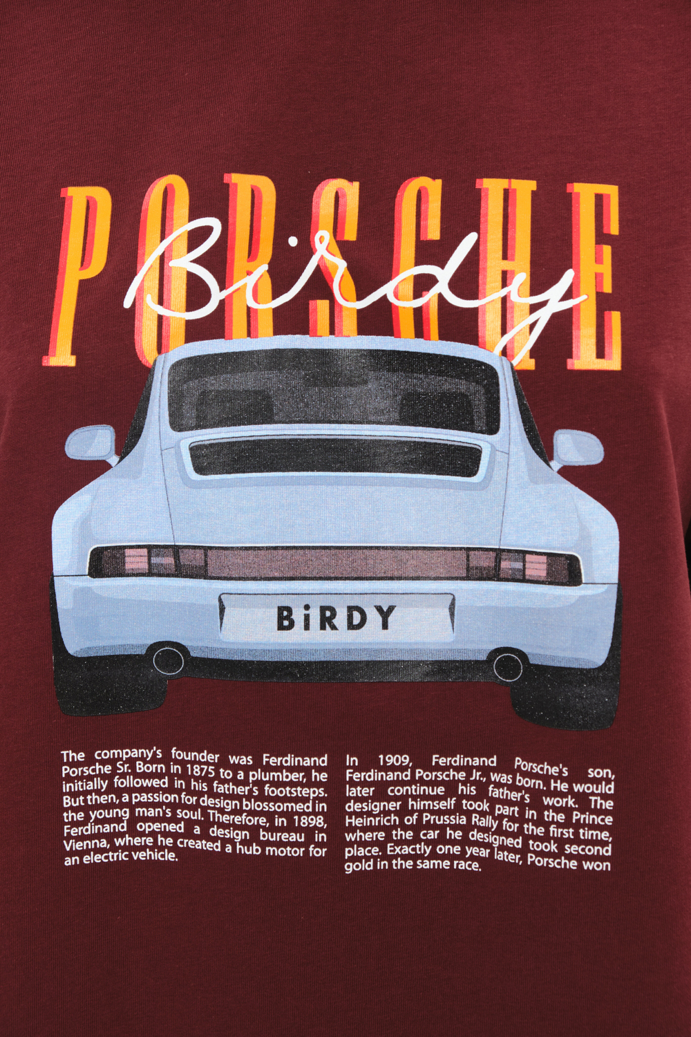 Футболка PORSCHE 911 | Бордовый