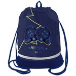 Мешок для обуви 1 отделение, Berlingo Virtual realit 51х40см, свет.лента, карман на молнии