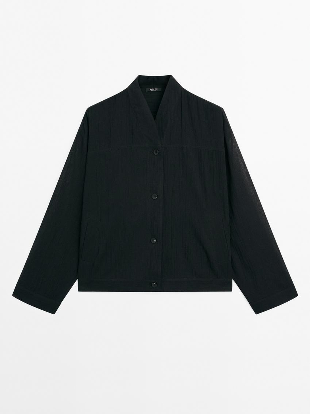 Massimo Dutti Рубашка из 100% хлопка, черный