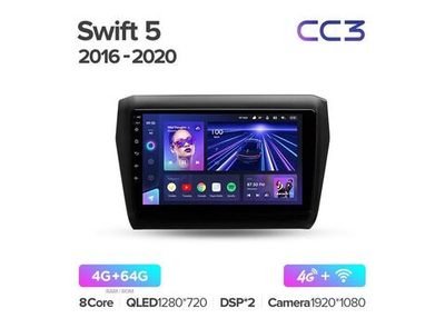 Магнитола Teyes CC3 4-64 Suzuki Swift 5 2016 — 2020 9.0"