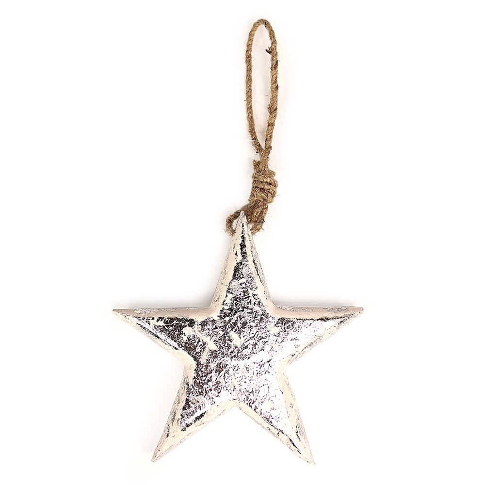 Украшения подвесные silver stars/trees/hearts, деревянные, в подарочной коробке, 24 шт.