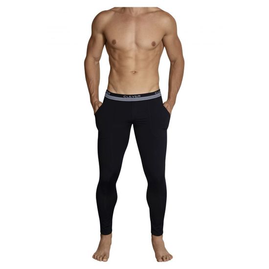 Мужские кальсоны черные Clever Moda Juliano Long Pant 031511