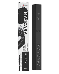 Milv Тушь для ресниц чёрная нейлоновая кисть, тон 01, 4 мл
