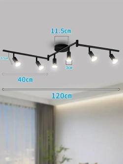 Люстра потолочная трековый светильник на кухню потолочный, люстра черная для гостиной, GU10
