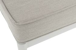 "Касабланка" угловой модуль плетеный из роупа, каркас алюминий светло-серый (RAL7035) муар, роуп серо-коричневый 23мм, ткань бежевая 15052