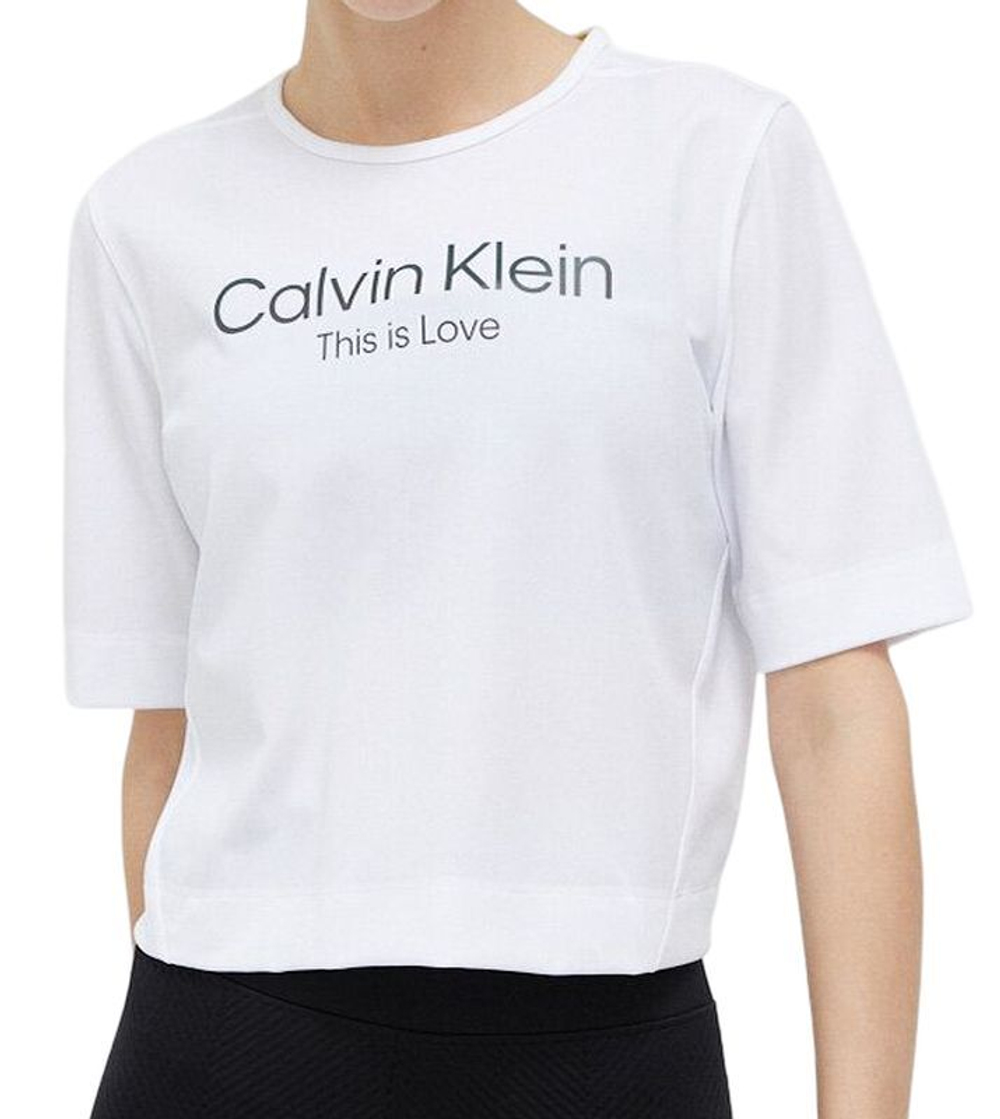 Женская теннисная футболка Calvin Klein WO SS T-shirt (Boxy) - bright white