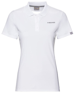 Футболка для девочки теннисная Head Club Tech Polo Shirt - white