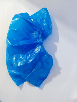 Бахилы п/э 10г, с 2-ой резинкой и 2-ой подошвой