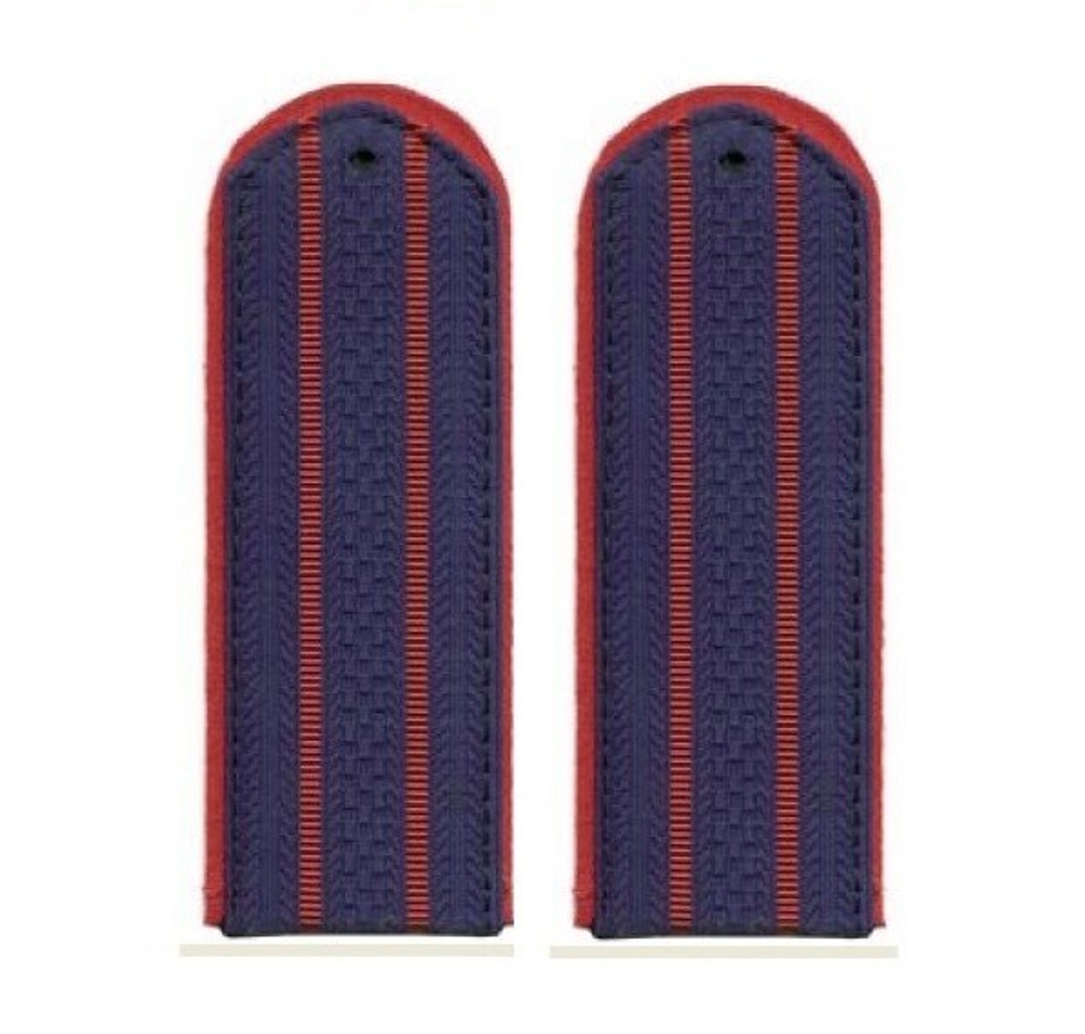 Погоны темно-синие с красным кантом 2 красных просвета Полиция (ОВД)